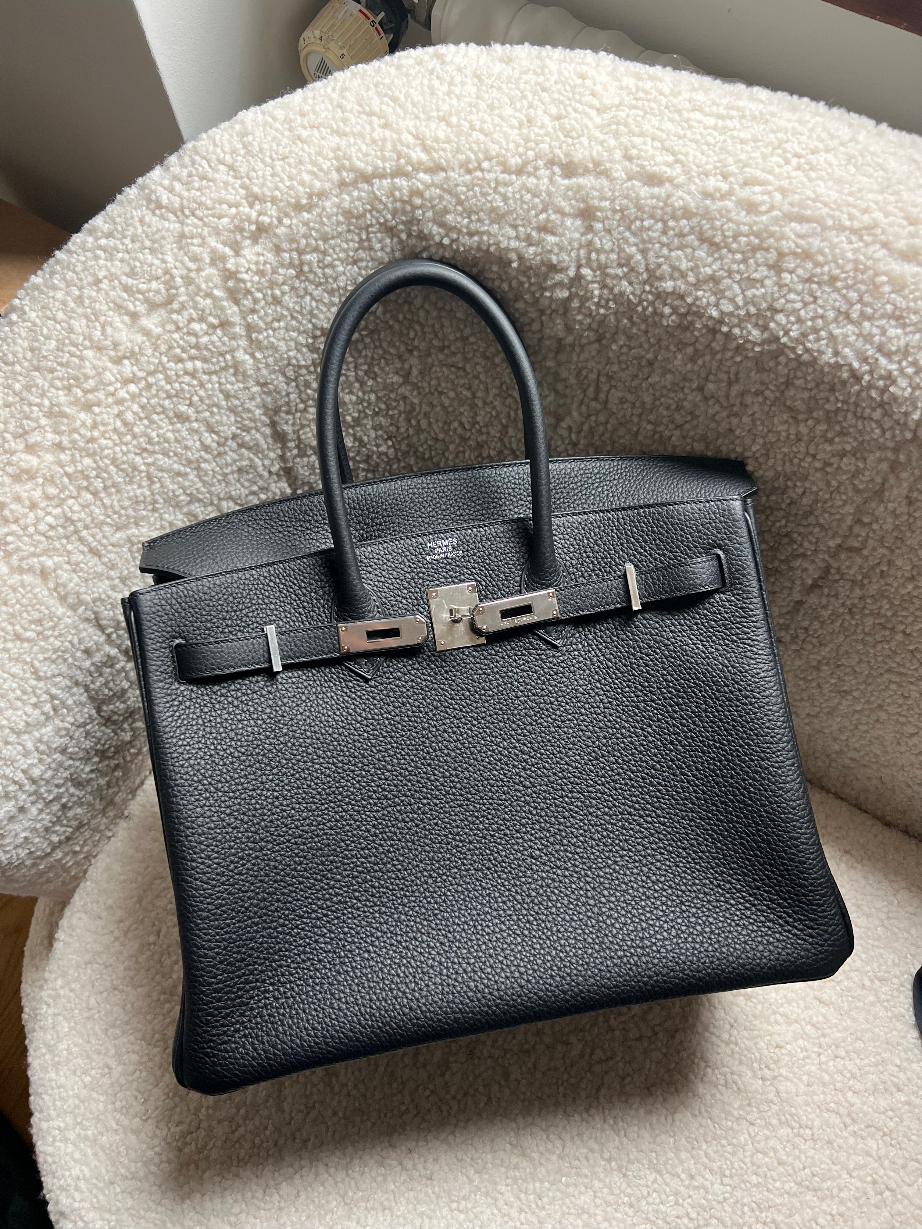 BIRKIN 35 NOIR TOGO PHW