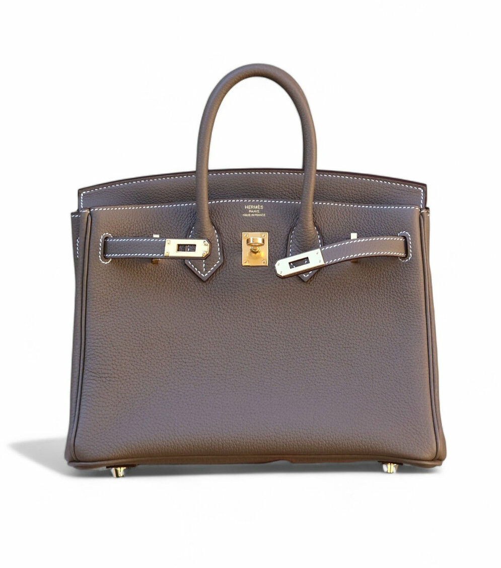 BIRKIN 25 TOGO ETOUPE GHW