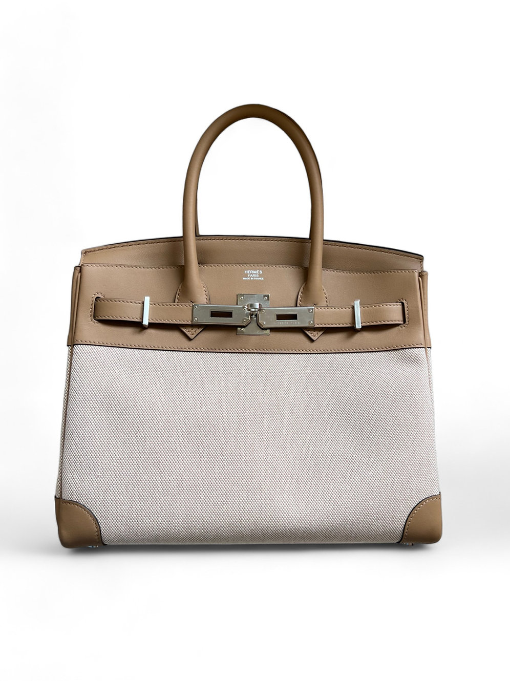 BIRKIN TOILE SWIFT BEIGE PHW